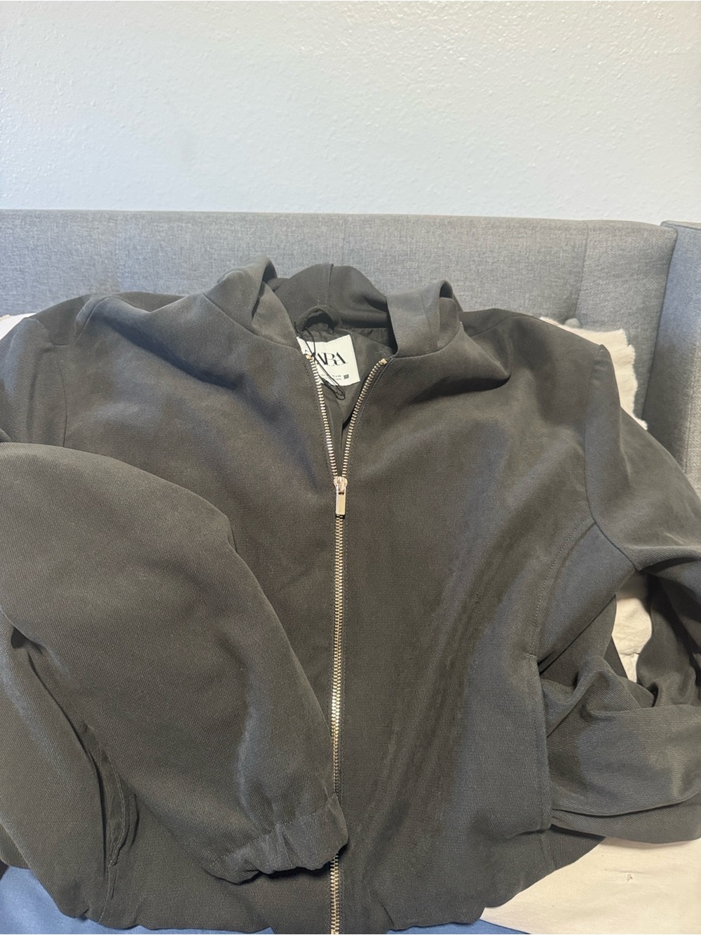 Zara Black Bomber Jacket